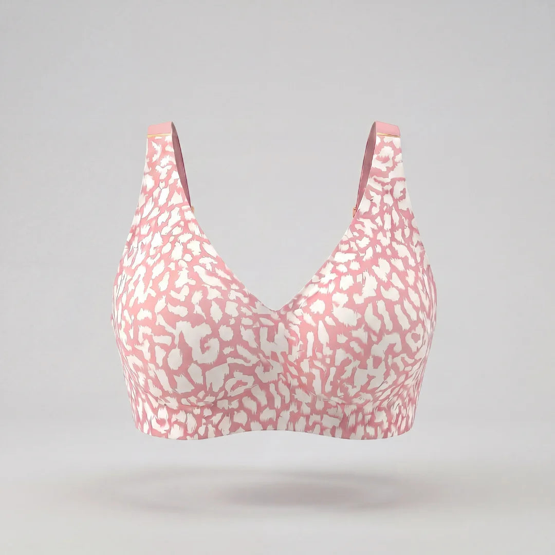Sostén animal print premium con tiras gruesas y tecnología de varillas de gel
