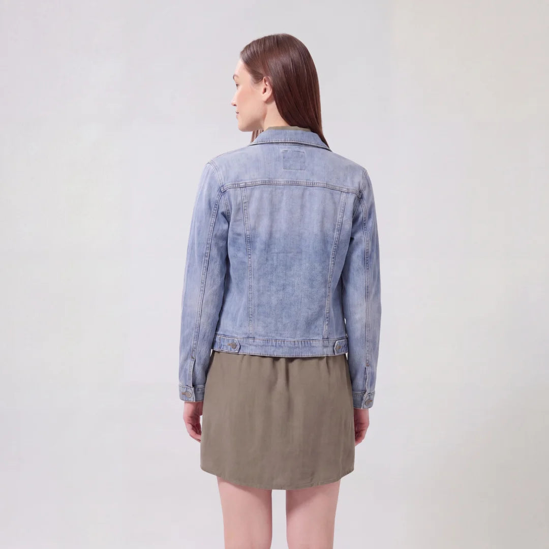 Chaqueta de Jean manga larga casual