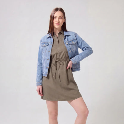 Chaqueta de Jean manga larga casual