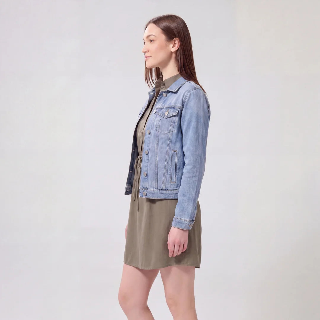 Chaqueta de Jean manga larga casual