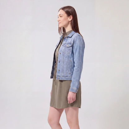 Chaqueta de Jean manga larga casual